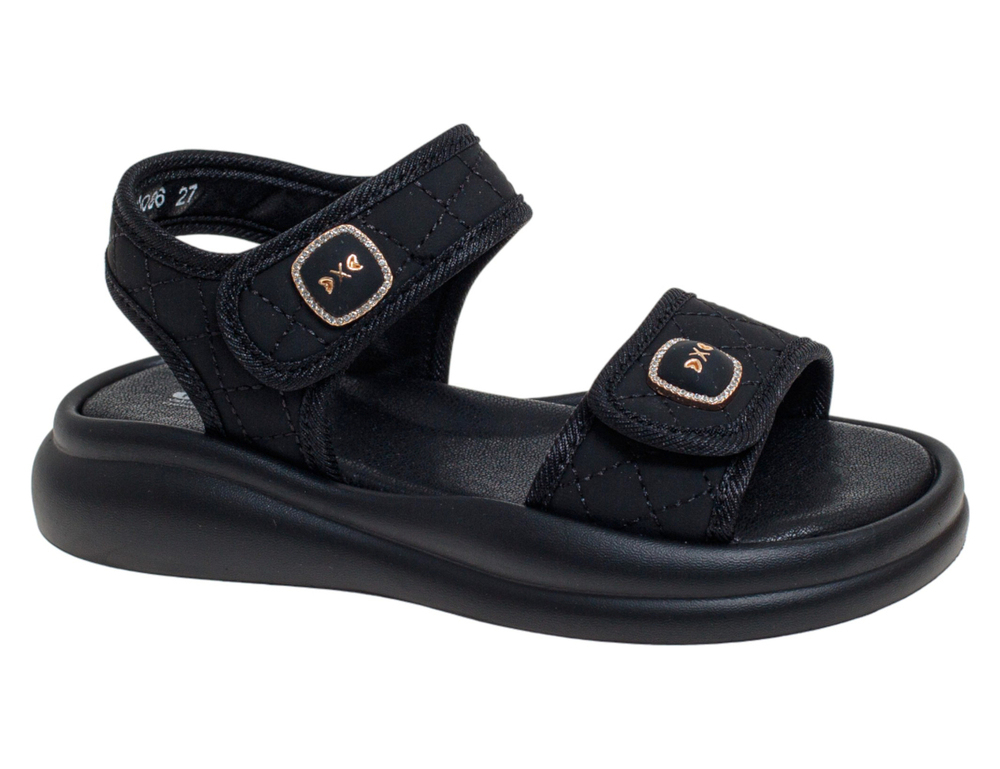 R578911086BK Чёр 27-1,28-2,29-2,30-2,31-2,32-1 Сказка Туфли Повсед Сандалии Иск.мат, Иск.кожа Лето жен