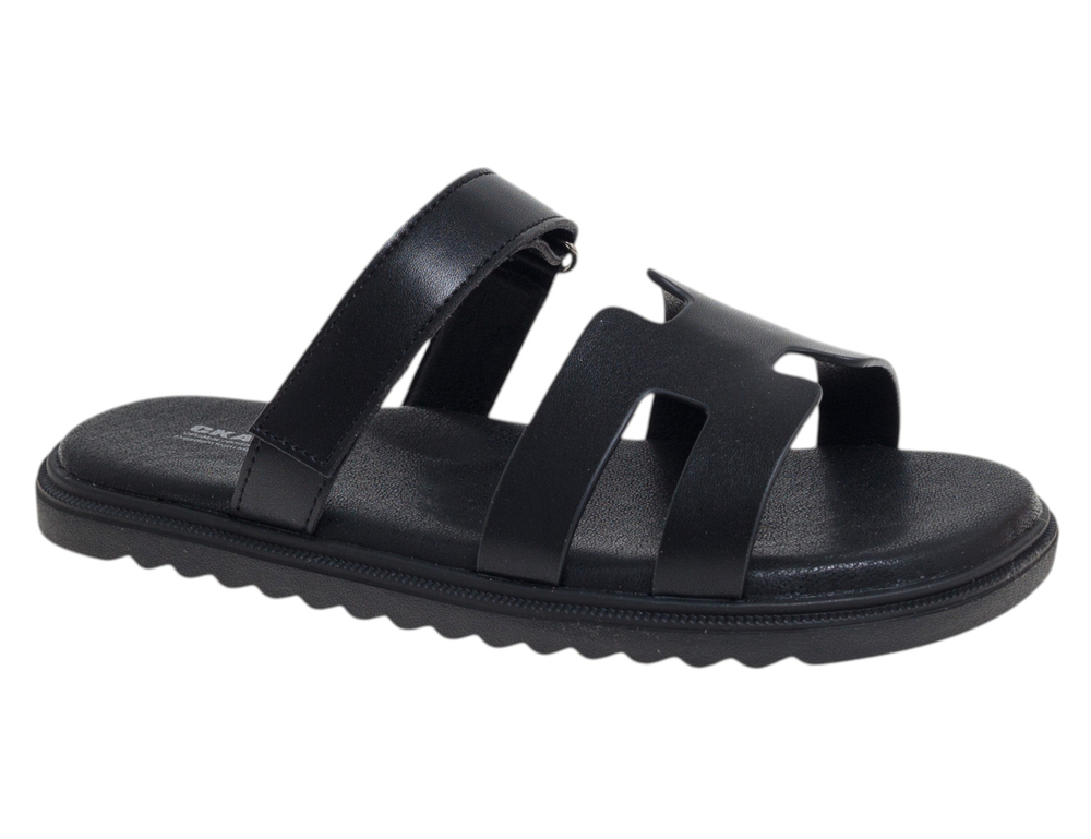 R306311546BK Чёр 33-2,34-2,35-2,36-2,37-2 Сказка Туфли Повсед Шлепанцы/Пантолеты Иск.мат, Иск.кожа Лето Муж