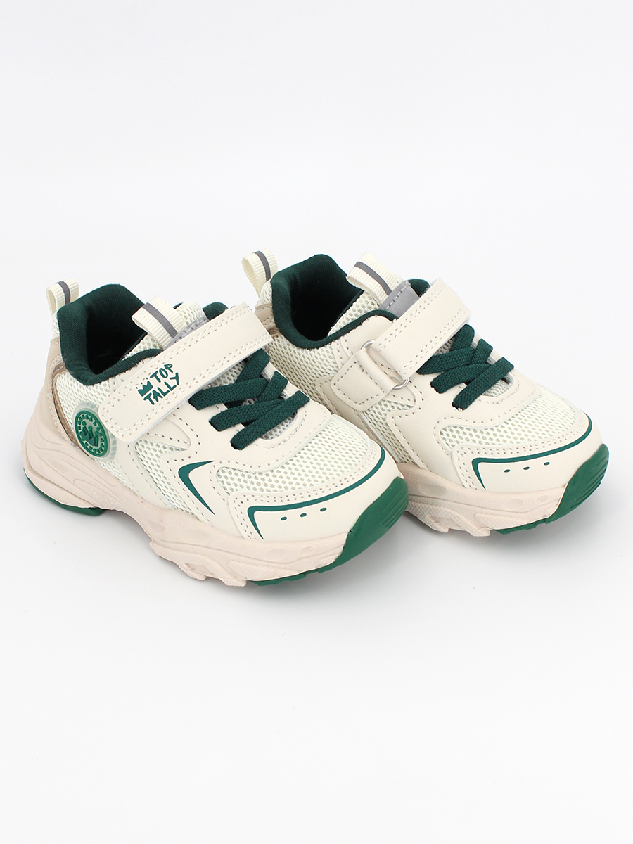 JZL-26-074 Бежевый/Зелёный 22-2,23-2,24-2,25-2,26-2 Top Tally П/ботинки Актив.отдых Кроссовки Иск.мат, Текстиль, ТПР В/О Муж