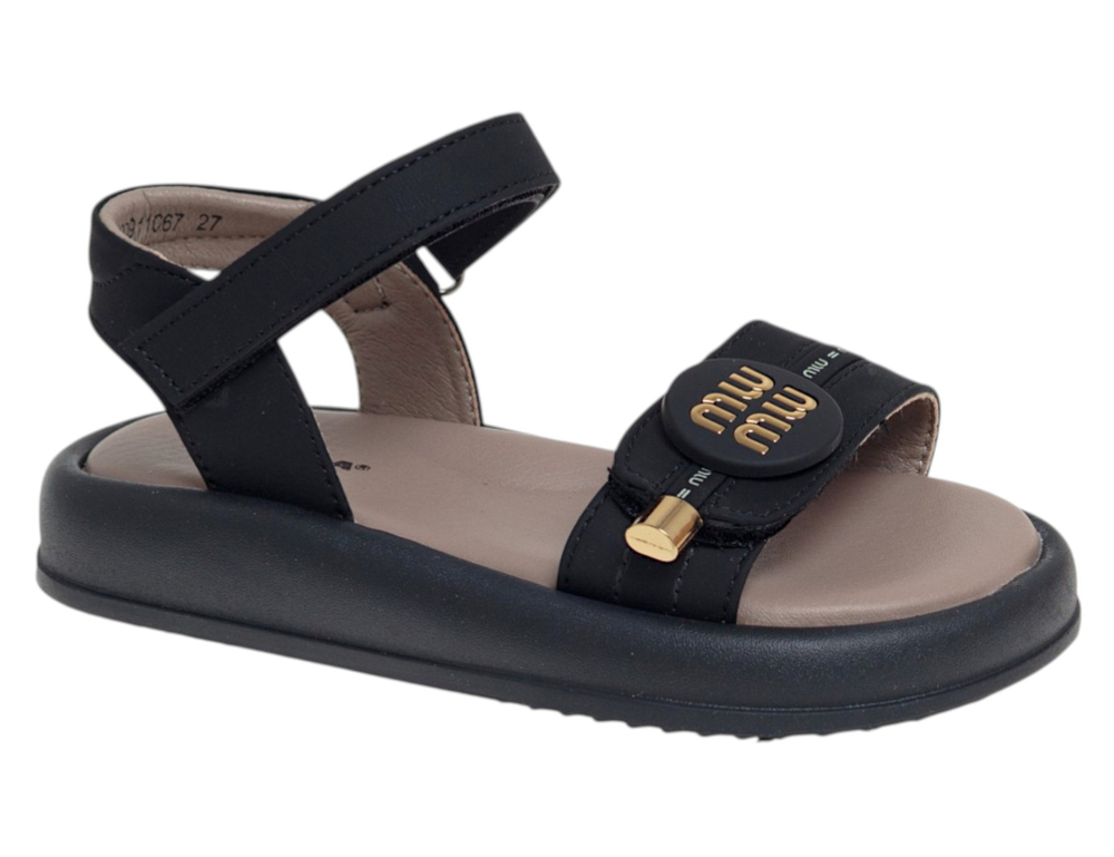 R600911067BK Чёр 27-1,28-2,29-2,30-2,31-2,32-1 Сказка Туфли Повсед Сандалии Иск.мат, Иск.кожа Лето жен