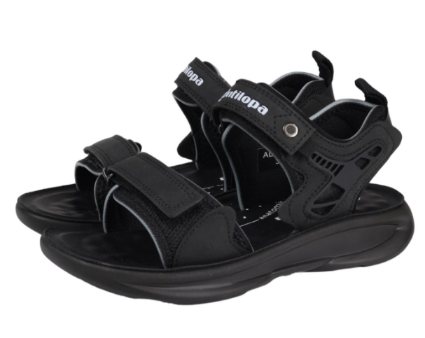 AL 17357 Чёр 32-1,33-1,34-1,35-1,36-1,37-1 Antilopa Туфли Актив.отдых Сандалии Иск.мат, Текстиль Лето Муж