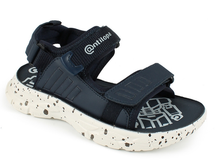 AL 17481 Син 31-1,32-1,33-1,34-1,35-1,36-1 Antilopa Туфли Актив.отдых Сандалии Иск.мат, Текстиль Лето Муж