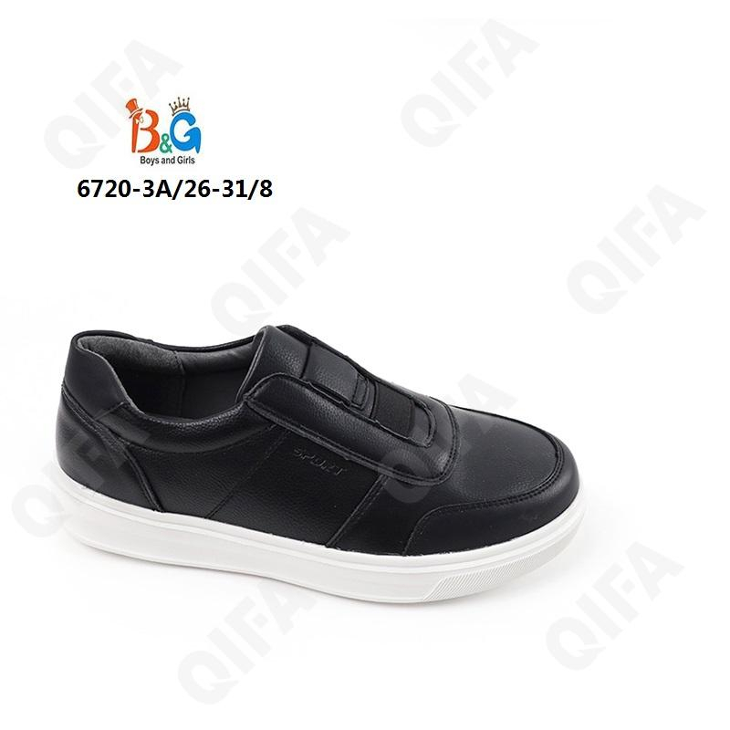 RC51_6720-3A Чёр 26-1,27-1,28-2,29-2,30-1,31-1 Boys and Girls П/ботинки Школа Слипоны Иск.мат, Иск.кожа, ЭВА (EVA-Этиленвинилацетат) В/О Муж