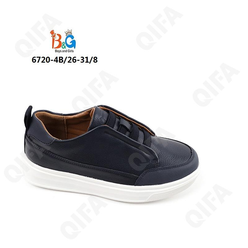 RC51_6720-4B Син 26-1,27-1,28-2,29-2,30-1,31-1 Boys and Girls П/ботинки Школа Слипоны Иск.мат, Иск.кожа, ЭВА (EVA-Этиленвинилацетат) В/О Муж