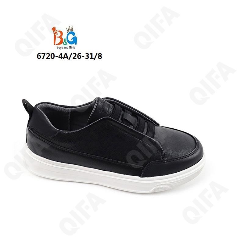 RC51_6720-4A Чёр 26-1,27-1,28-2,29-2,30-1,31-1 Boys and Girls П/ботинки Школа Слипоны Иск.мат, Иск.кожа, ЭВА (EVA-Этиленвинилацетат) В/О Муж