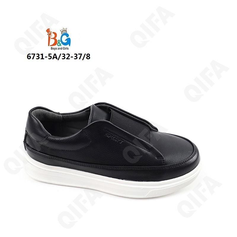 RC51_6731-5A Чёр 32-1,33-1,34-2,35-2,36-1,37-1 Boys and Girls П/ботинки Школа Слипоны Иск.мат, Иск.кожа, ЭВА (EVA-Этиленвинилацетат) В/О Муж