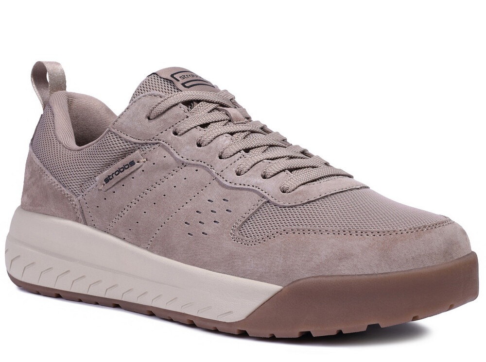 C3865-25 Беж 41-1,42-2,43-2,44-2,45-1 Strobbs П/ботинки Актив.отдых Кроссовки Нат.кожа, Текстиль, ЭВА,Резина В/О Муж