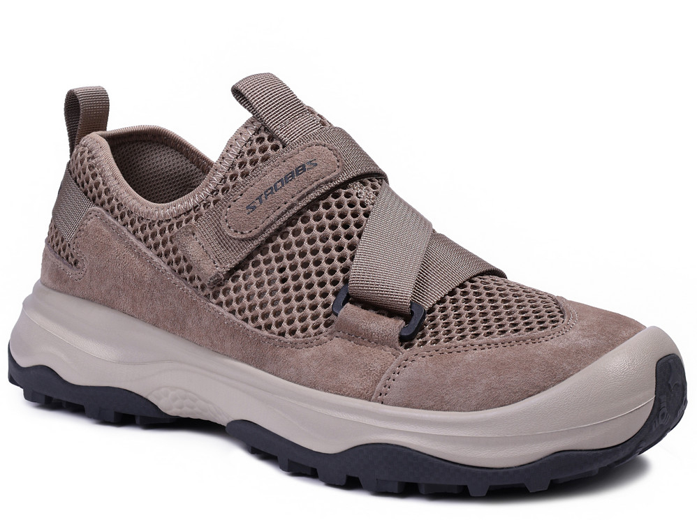 C3891-25 Беж 41-1,42-2,43-2,44-2,45-1 Strobbs П/ботинки Актив.отдых Кроссовки Нат.кожа, Без подклада, ЭВА,Резина Лето Муж