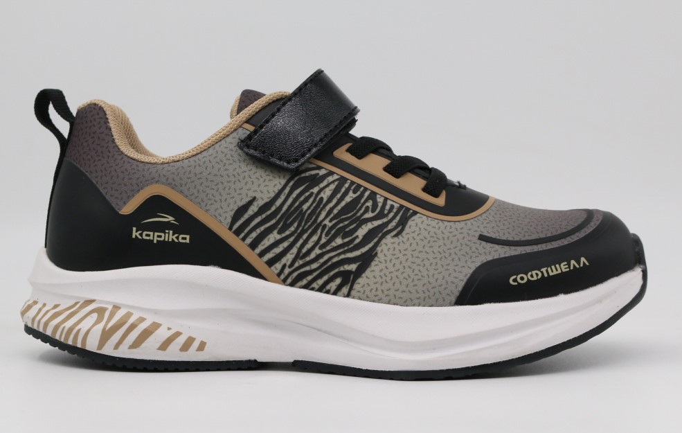 721229с-3 черный-бежевый 28-1,29-1,30-1,31-1,32-1 Kapika П/ботинки Актив.отдых Кроссовки Softshell, Текстиль, ЭВА/ТЭП В/О жен