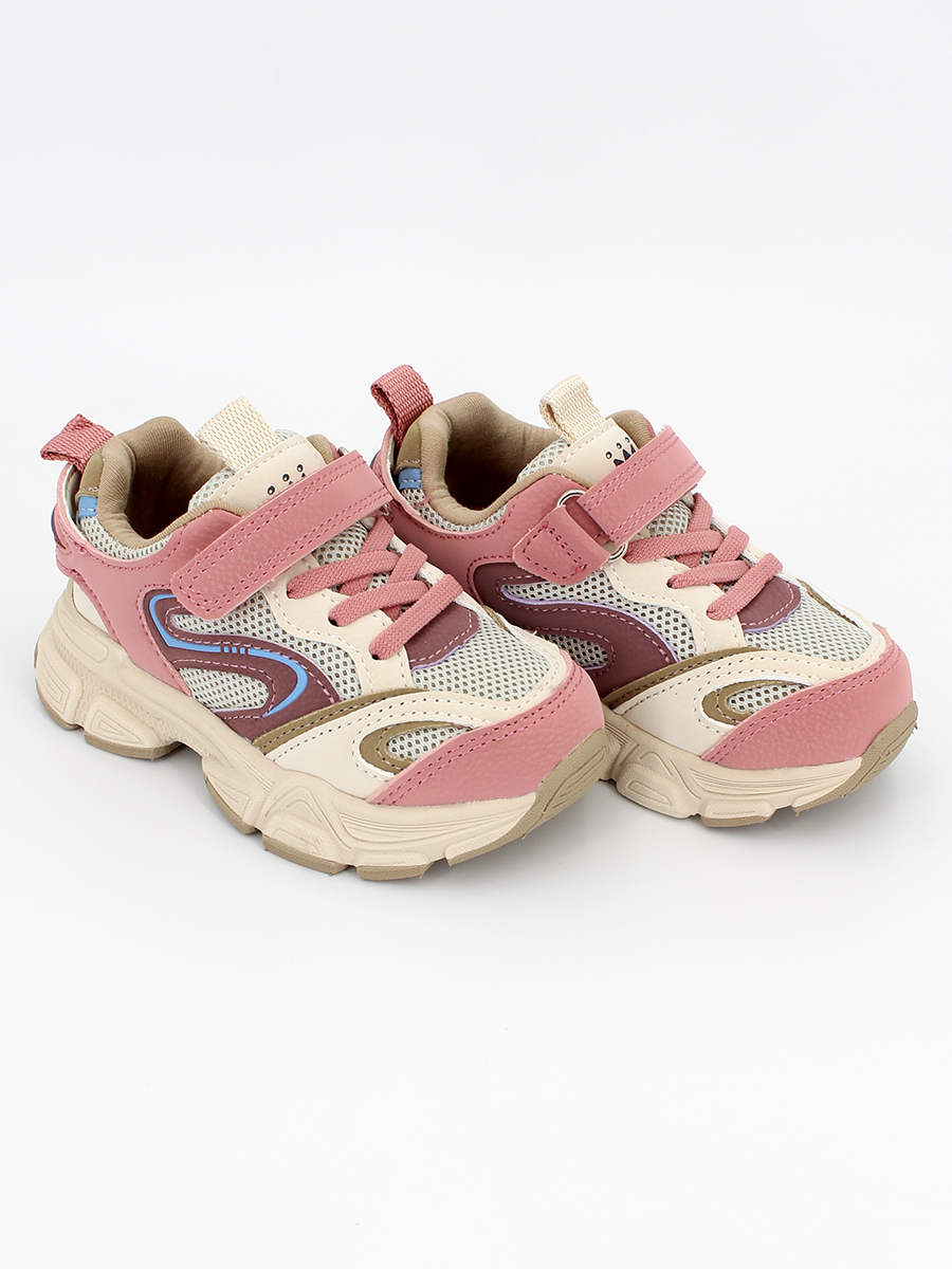 QXL-26-044 бежевый/розовый 23-2,24-2,25-2,26-2,27-2,28-2 Top Tally П/ботинки Актив.отдых Кроссовки Иск.мат, Текстиль, ЭВА+ТПР В/О жен