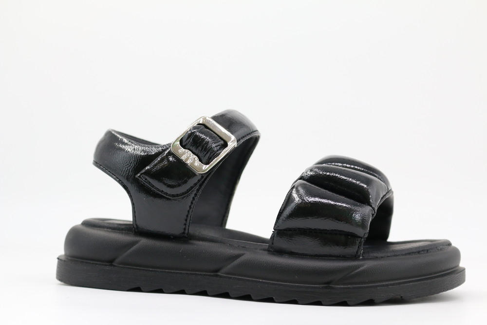 33923п-1 Чёр 33-1,34-1,35-1,36-1,37-1 Kapika Туфли Повсед Сандалии Иск.мат, Кожподклад, ПУ (полиуретан) Лето жен