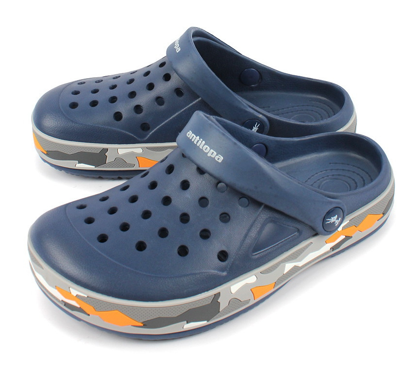 QL1503M Navy Син 36-1,37-2,38-3,39-3,40-2,41-1 Antilopa Туфли Пляж Кроксы ЭВА, Без подклада, ЭВА Лето Муж
