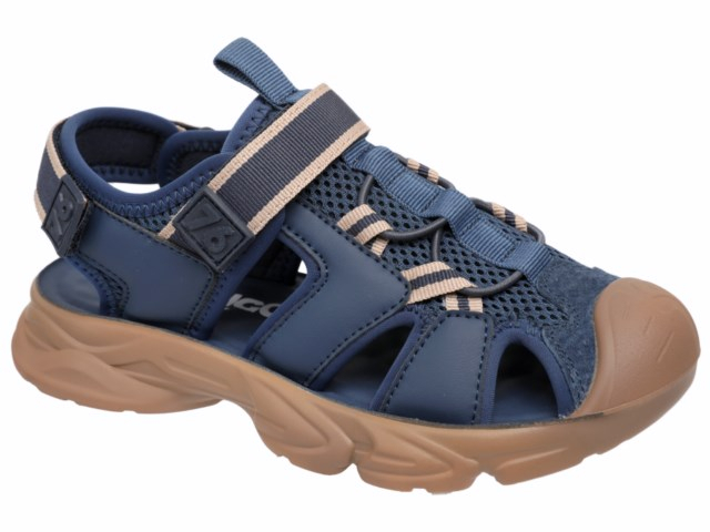 227-2030E Син 33-2,34-3,35-3,36-2,37-2 Indigo kids Туфли Актив.отдых Сандалеты Иск.мат, Текстиль, ПУ Лето Муж