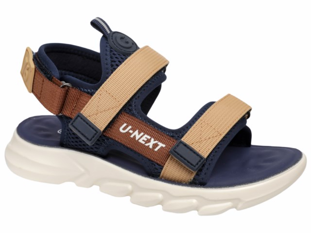 22-625B Синий / бежевый 31-2,32-2,33-2,34-2,35-2,36-2 Indigo kids Туфли Актив.отдых Сандалии Иск.мат, Текстиль, ПУ Лето Муж