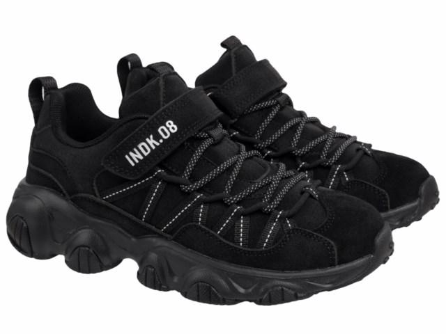 92-060D Чёр 32-2,33-2,34-2,35-2,36-2,37-2 Indigo kids П/ботинки Актив.отдых Кроссовки Иск.мат, Текстиль, ЭВА / ТЭП В/О Муж