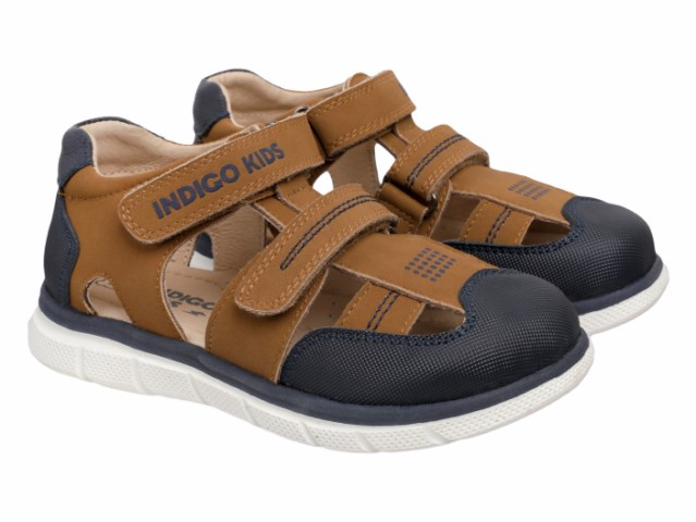 17-700C Кэмел 28-2,29-2,30-2,31-2,32-2,33-2 Indigo kids П/ботинки Повсед Сандалеты Нат.кожа, Кожподклад, ТЭП Лето Муж