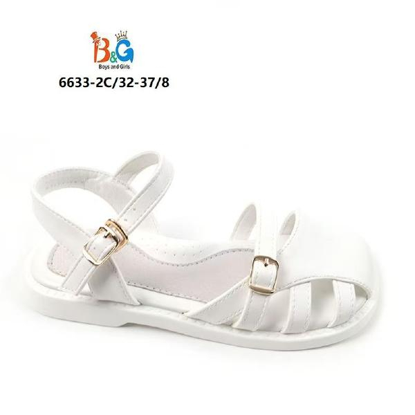 6633-2C Бел 32-1,33-1,34-2,35-2,36-1,37-1 Boys and Girls Туфли Повсед Сандалеты Иск.мат, Иск.кожа, PU Лето жен