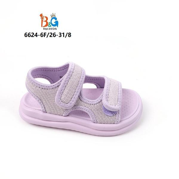 6624-6F Фиол 26-1,27-1,28-2,29-2,30-1,31-1 Boys and Girls Туфли Актив.отдых Сандалии Текстиль, Текстиль, EVA Лето жен